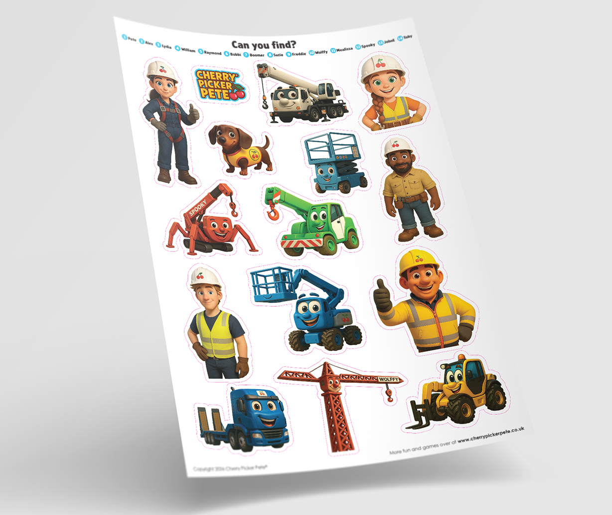 Autocollants de l'équipe Cherry Town